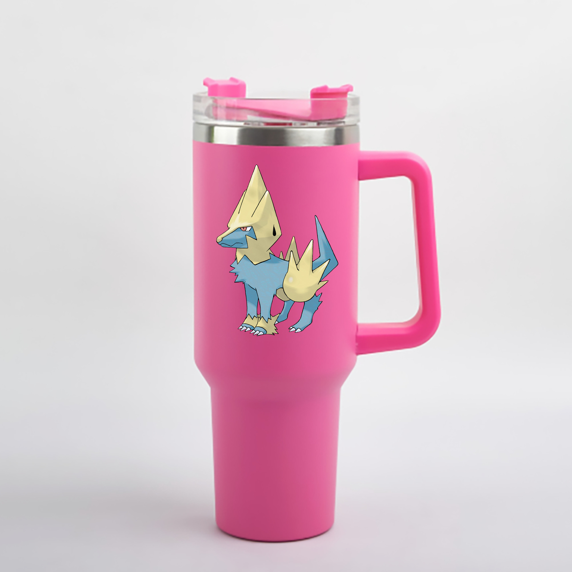 （画像用） ポケットモンスター Pokémon 1200mL車用タンブラー - クリスタルステッカー（プラスチックストロー付き）